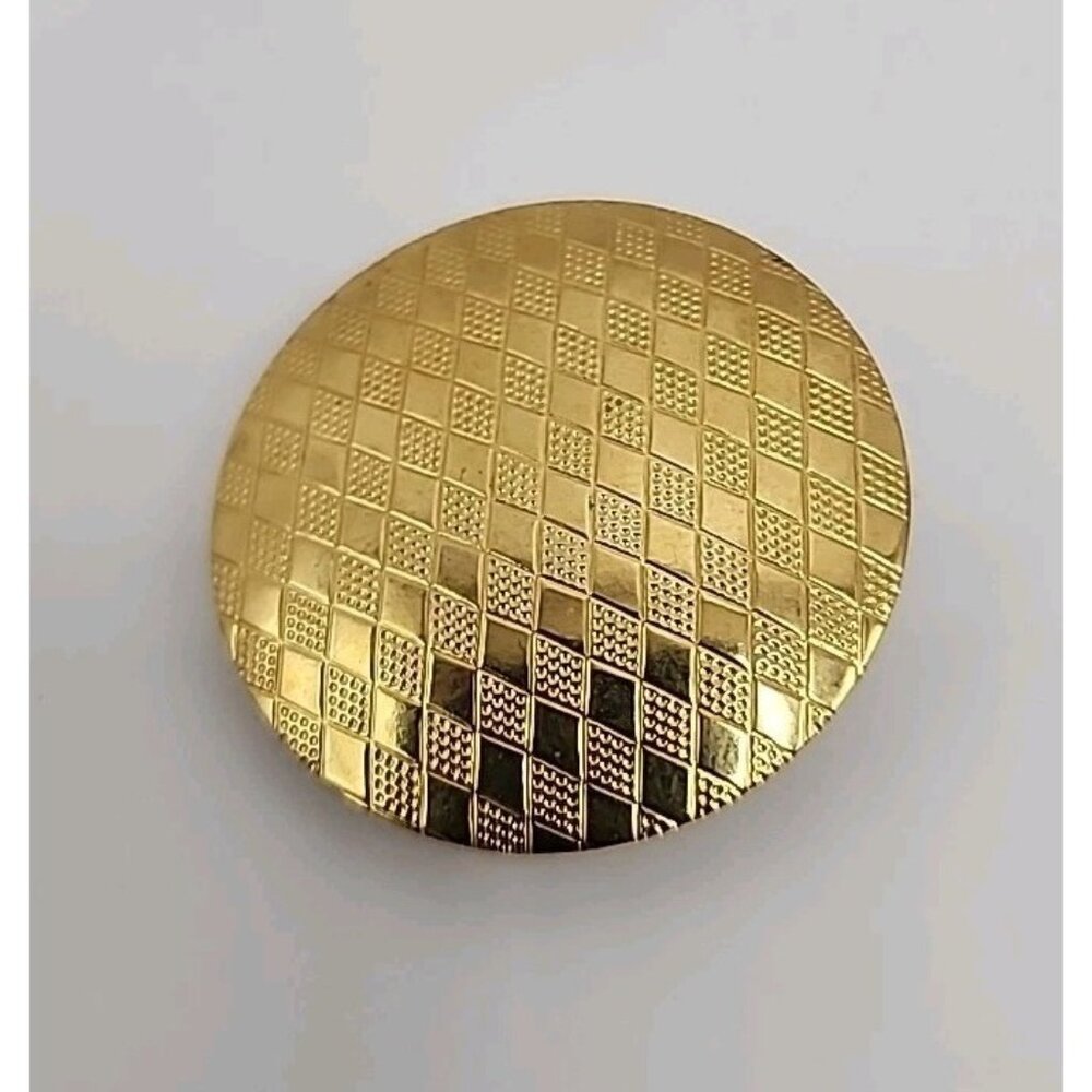 Golden Age Gilt Brooch Pin Gold Tone Woven Pattern